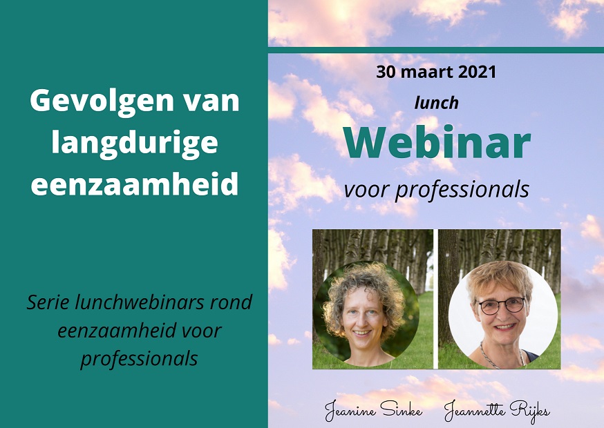 Webinar 30 maart 2021 Maandelijkse lunchwebinars over eenzaamheid